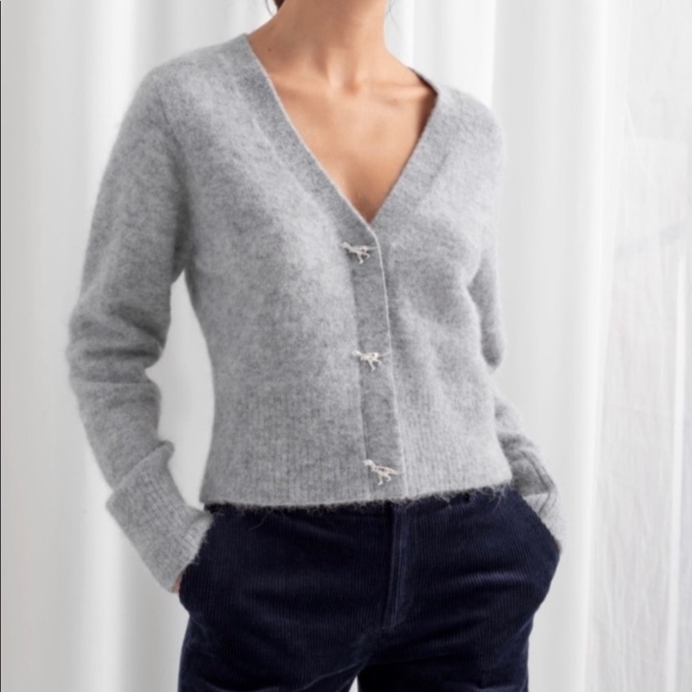 & other stories dinosaur bottom cardigan